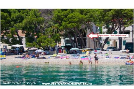 Appartements u dvou palem Zivogosce Kroatien