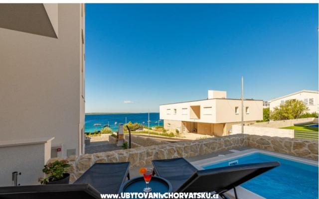Dolphin view + pool by the beach - Unterkunft Insel Pag Kroatien