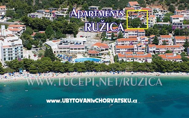 Ferienwohnungen Ružica - Unterkunft Tucepi Kroatien