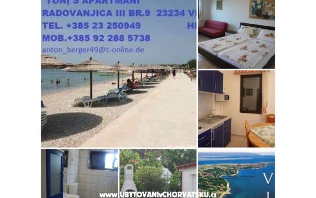 Tonis Appartements - Unterkunft Insel Vir Kroatien