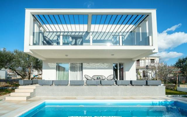Beach Villa mit Pool Tribunj - Unterkunft Vodice Kroatien